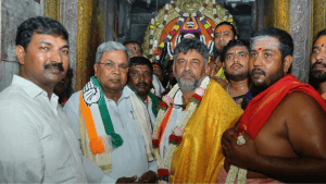 ಸತ್ಯ ಸುಳ್ಳಿನ ಸಂಘರ್ಷ, ನಮ್ಮದು ಸತ್ಯದ ಪ್ರಚಾರ, ಬಿಜೆಪಿಯದು ಸುಳ್ಳಿನ ಪ್ರಚಾರ : ಸಿದ್ದರಾಮಯ್ಯ cm-dcm-in-kolar