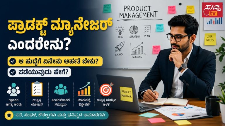 ಕಚೇರಿಯಲ್ಲಿ ತಂಡದೊಂದಿಗೆ ಕೆಲಸ ಮಾಡುತ್ತಿರುವ ಪ್ರಾಡಕ್ಟ್ ಮ್ಯಾನೇಜರ್