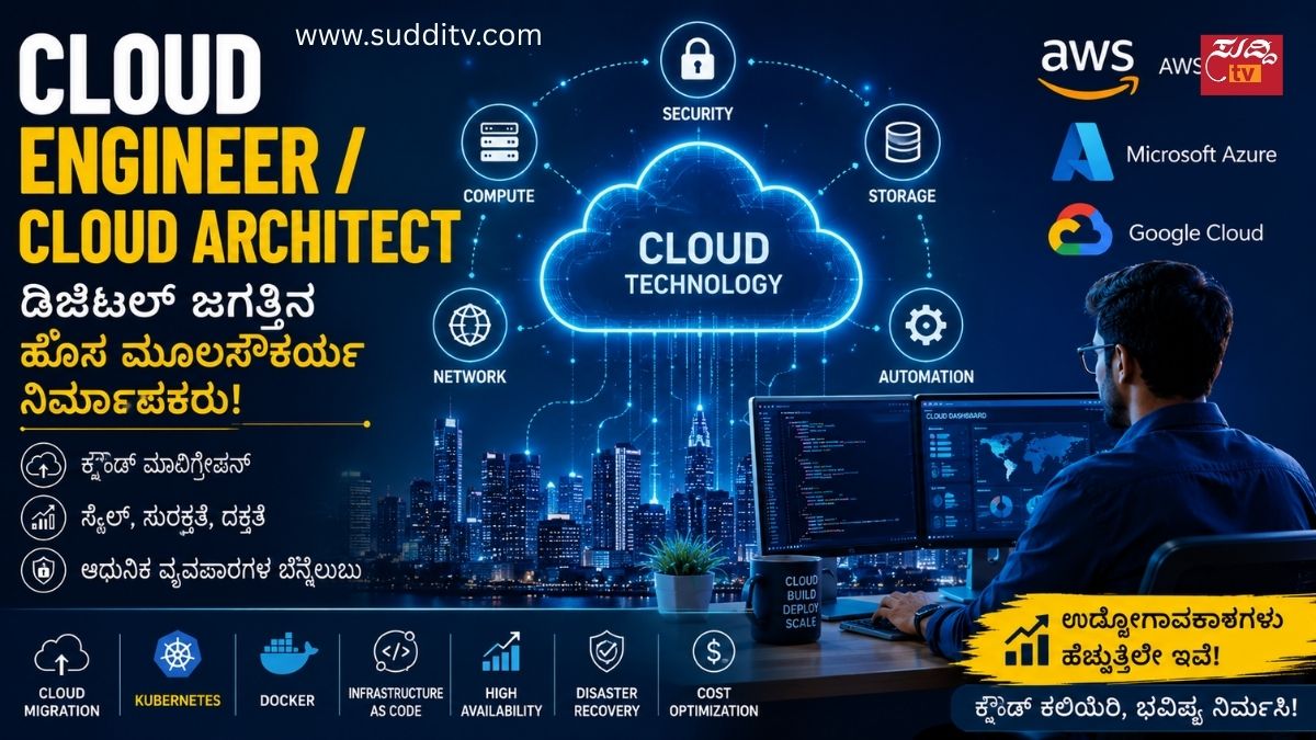 Cloud Engineer / Cloud Architect: ಡಿಜಿಟಲ್ ಜಗತ್ತಿನ ಹೊಸ ಮೂಲಸೌಕರ್ಯ ನಿರ್ಮಾಪಕರು